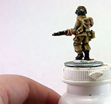 Artizan Rifleman, walking, rear view